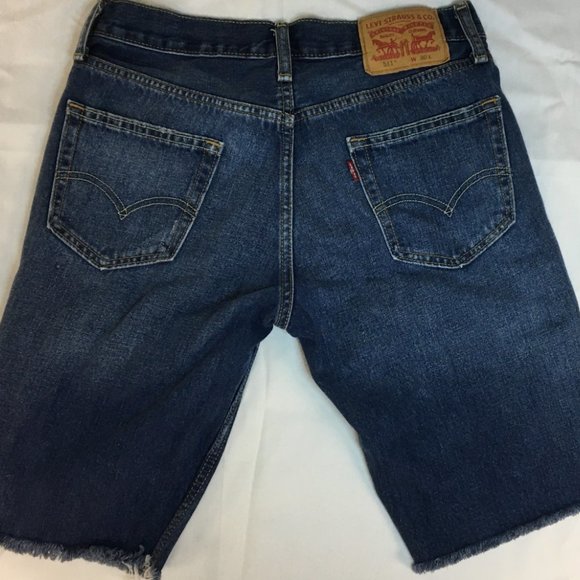 Levi's 511 Shorts W30 Blue Cut Off Distressed Denim New-Mint - Red Tab Levi's - Picture 3 of 12
